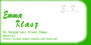 emma klasz business card